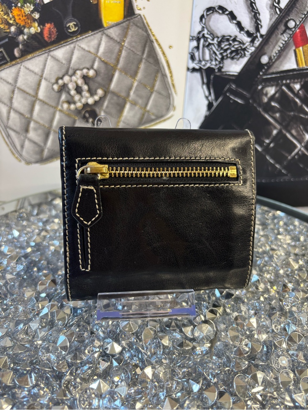 Dooney & Bourke Anniversary Edition black leather wallet EUC - Picture 4 of 12